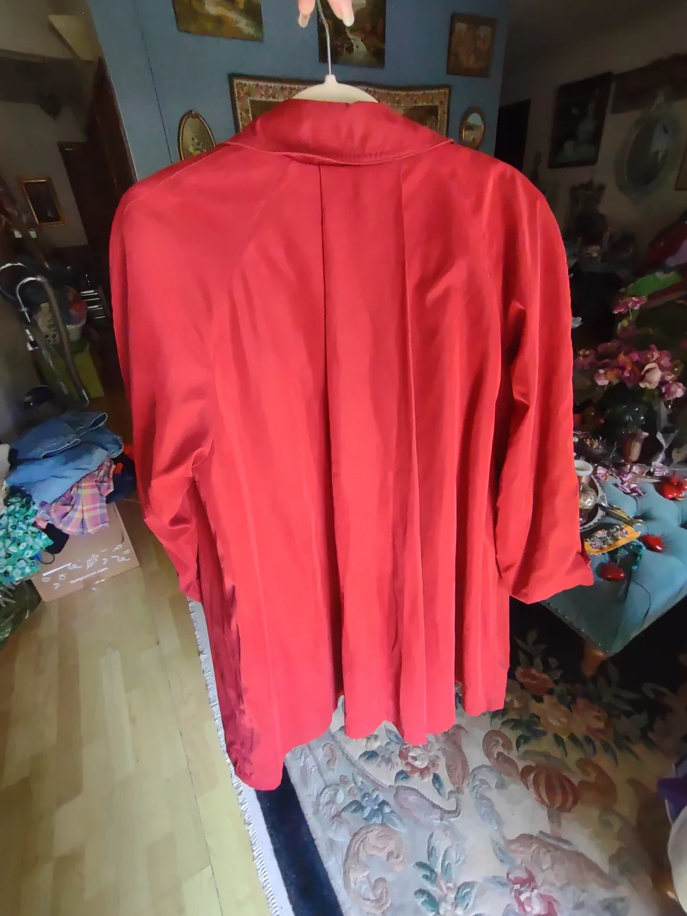 Classic Red Women's Trench Coat - Picture 5 of 6